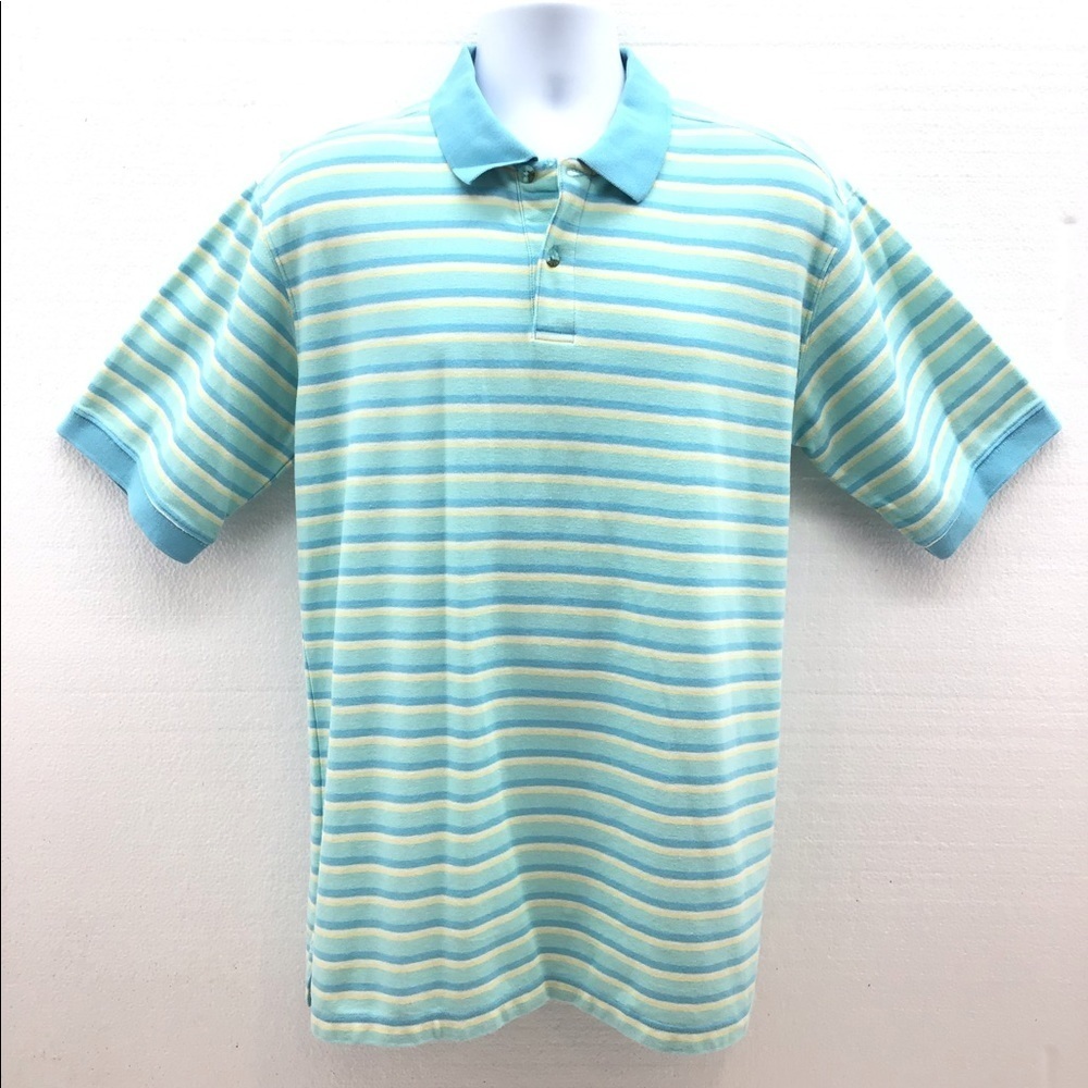 Columbia Mens Striped Short Sleeve Polo Shirt
